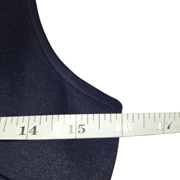 CB Est‎ 1962 Womens Size 4 Petite Floral Dress Navy Blue Stretch Sleeveless - Picture 14 of 16